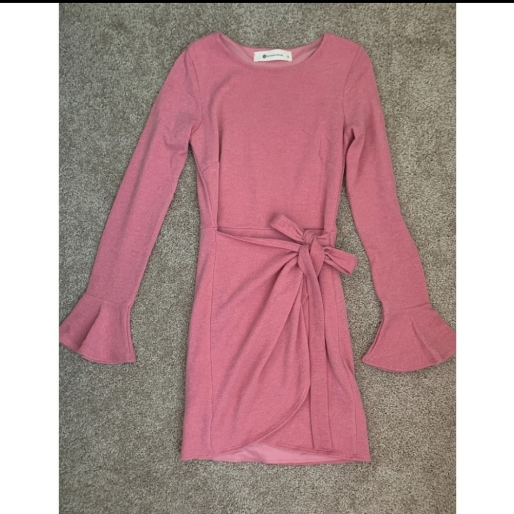 The Impeccable Pig- EUC dusty rose- colored sweater dress -size S